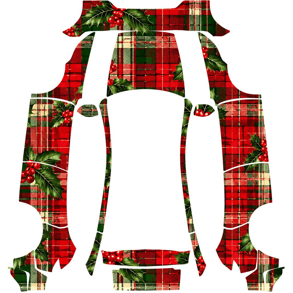 Christmas Red Green Plaid Holly