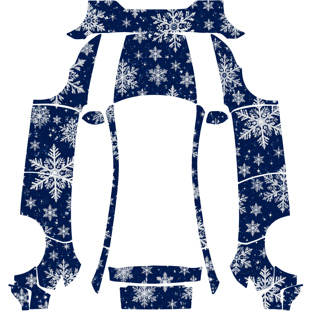 Christmas Snowflake Silver Navy
